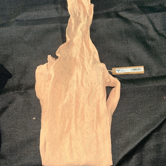 Skims Knit Lace Catsuit Ochre - Picture 6 of 8